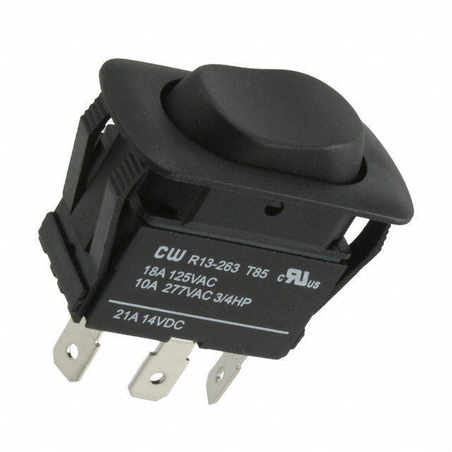 【GRB263D001NNN】SWITCH ROCKER SPDT 18A 125V