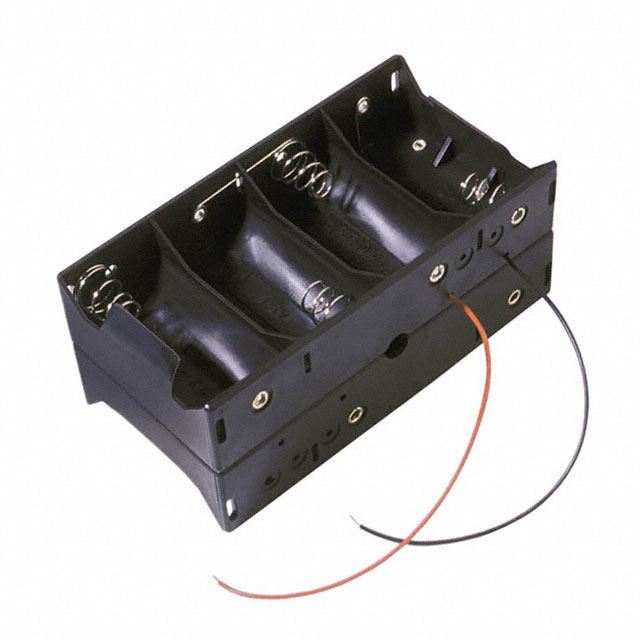 BATTERY HOLDER D 8 CELL 6" LEADS【BH48DW】