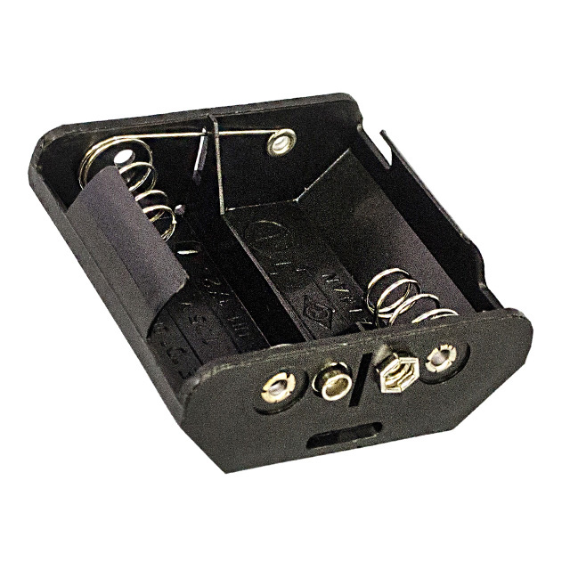 BATTERY HOLDER D 2 CELL SNAP【BH2DSF】