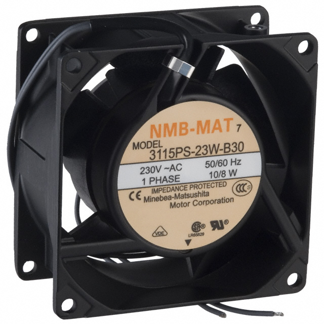 【3115PS-23W-B30-A00】FAN AXIAL 80X38MM 230VAC WIRE