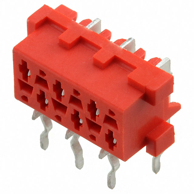 【215460-6】CONN RCPT 6POS 0.1 TIN PCB R/A