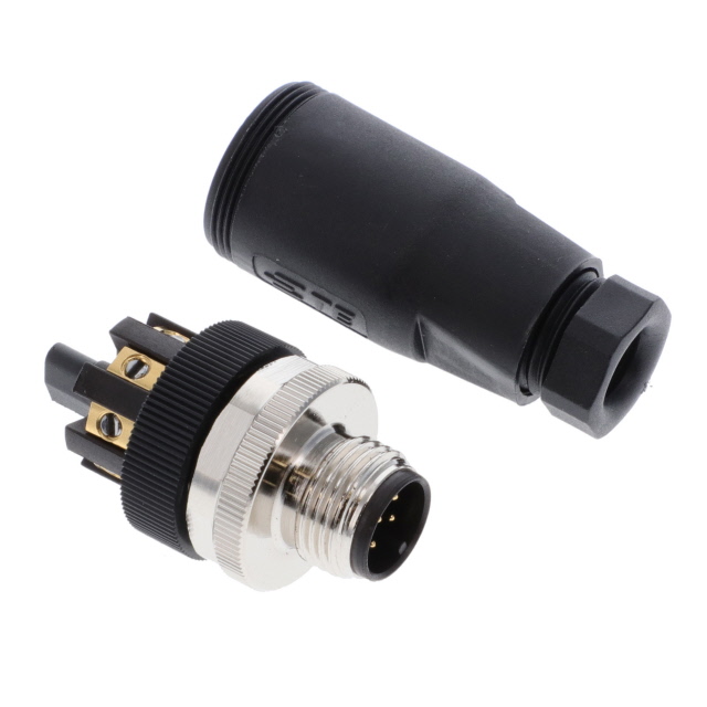【T4111001081-000】CONN RCPT MALE 8POS GOLD SCREW