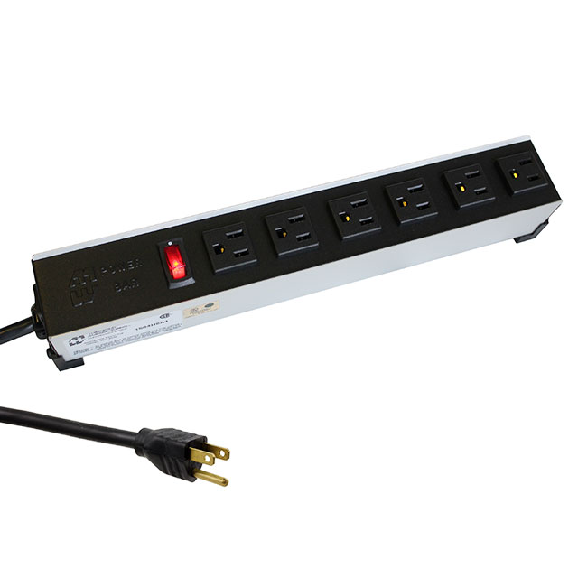 【1584T7A1】POWER STRIP 17" 15A 7OUT 6'C