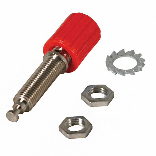【CT2234-2】CONN BIND POST KNURLED RED