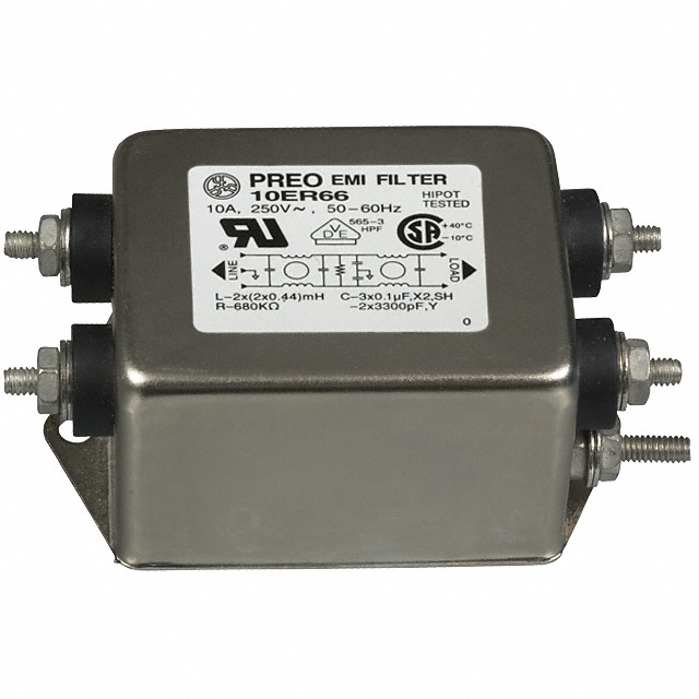 【10ER66】LINE FILTER 250VAC 10A CHASSIS