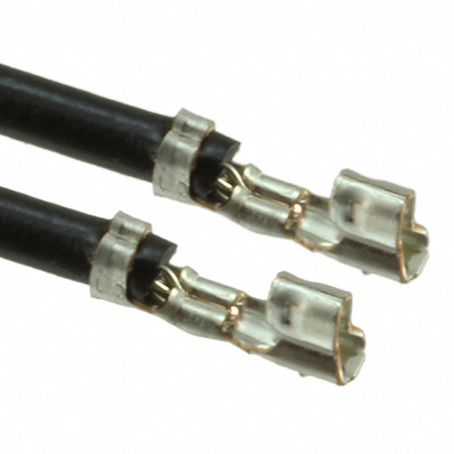 【ASPHSPH24K305】LEAD SKT-SKT 24AWG BLK 12" TIN