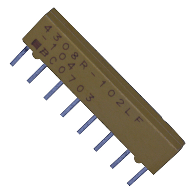 【4308R-102-104LF】RES ARRAY 4 RES 100K OHM 8SIP