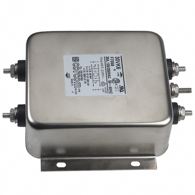 【30VK6】LINE FILTER 250VAC 30A CHASS MNT