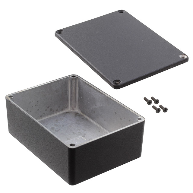 【1590WSBK】BOX ALUM BLACK 4.34"L X 3.23"W