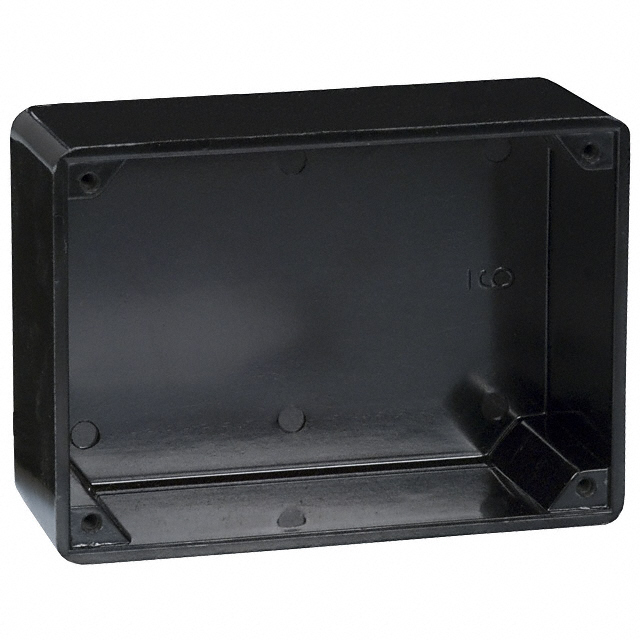 【703】BOX PLASTIC BLACK 4"L X 2.88"W