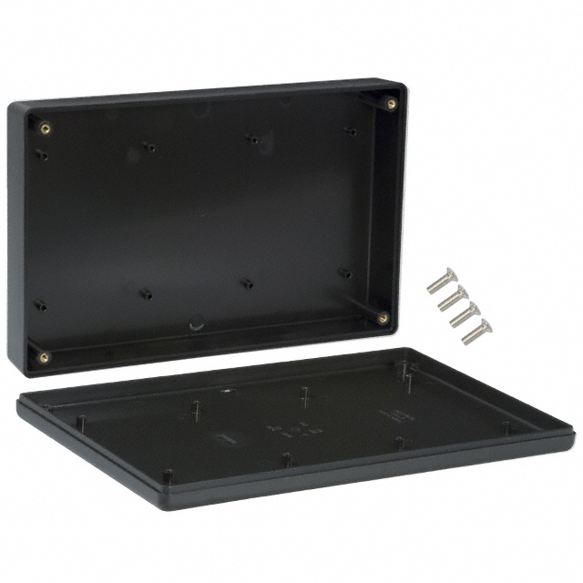 【1599KBK】BOX PLASTIC BLK 8.66"L X 5.51"W