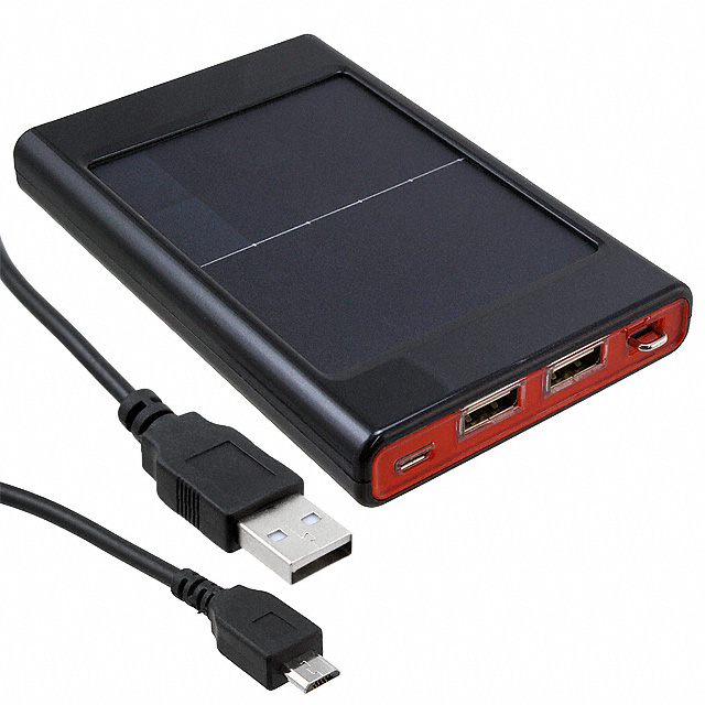 BATT CHG USB/SOLAR PK 5.2V 1.5A【SLPD-01-BLK】