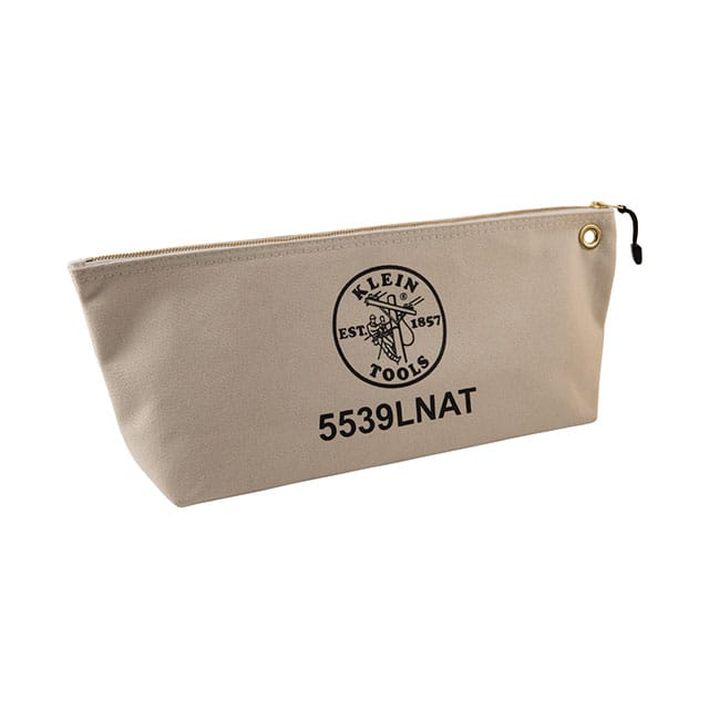 LARGE ZIPPER BAG NATURAL CANVAS 5539LNAT Klein Tools製｜電子部品・半導体通販のマルツ