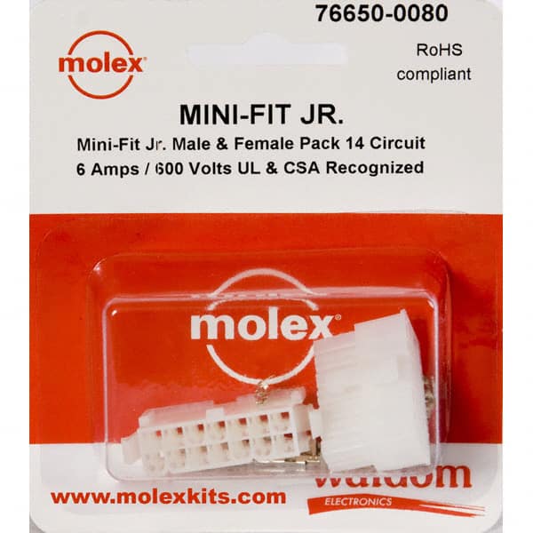 KIT CONN MINI-FIT JR 14 CIRCUITS 0766500080 モレックス製｜電子部品・半導体通販のマルツ