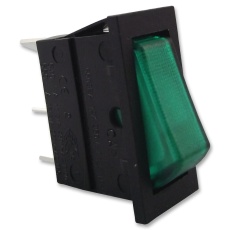 【C5503ALNAK】SWITCH ROCKER SPST GREEN ILL