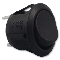 【R13112CAAA】SWITCH ROCKER SPDT ROUND BLACK