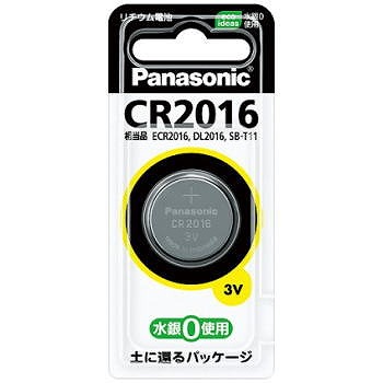 【CR2016P】コイン形リチウム電池