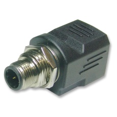 【RJS-12D04FM-LS8001】ADAPTOR M12 PLUG TO RJ45 VERTICAL