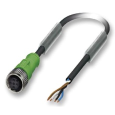 【SAC-4P- 5.0-PUR/M12FS】CABLE ASSY M12 RCPT TO WIRE 4P 5M