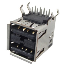 【5787617-4】USB STACKED 2.0 TYPE A 2PORT R/A