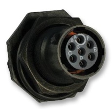 【UTS710E7S】CIRCULAR RECEPTACLE 7 WAY JAM NUT