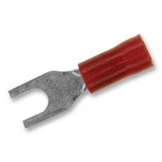 【327043】TERMINAL SPADE/FORK #6 CRIMP RED