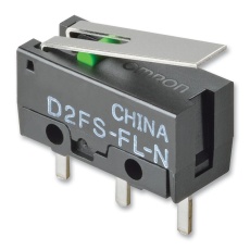 【D2FS-FL-N】MICROSWITCH LEVER SPST 0.1A 6VDC