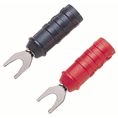 【1614A-2】ADAPTOR SPADE LUG-BANANA JACK 15A RED