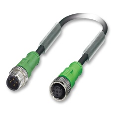 【SAC-4P-M12MS/ 3.0-PUR/M12FS】SENSOR CABLE 4POS M12 PLUG-SOCKET 3M