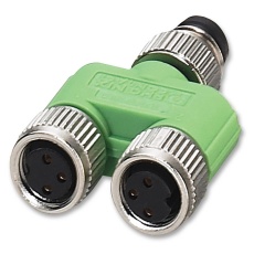 【SAC-3P-M 8Y/2XM 8FS】SPLITTER M8 4POS PLUG - 2X M8 3POS SKT