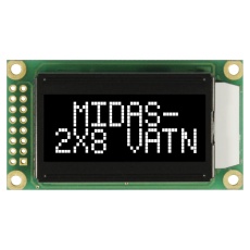 【MC20805A12W-VNMLW】LCD ALPHA-NUM 8 X 2 WHITE