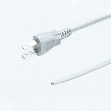 【1.25VFFﾌﾟﾗｸﾞﾂｷﾊｲ】プラグ付きコード1.25mmVFF灰色