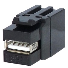 【KCUAA2BK】KEYSTONE COUPLER USB 2.0 A RCPT BLACK