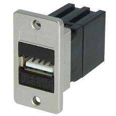 【KCUAA2BKPM】KEYSTONE COUPLER USB 2.0 A RCPT BLACK