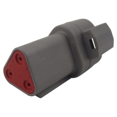 【DT04-3P】RECEPTACLE HOUSING 3POS PA GF GREY