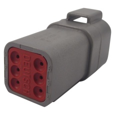 【DT04-6P】RECEPTACLE HOUSING 6POS PA GF GREY