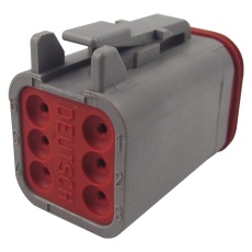 【DT06-6S】PLUG HOUSING 6POS PA GF GREY