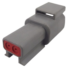 【DTM04-2P】RECEPTACLE HOUSING 2POS PA GF GREY