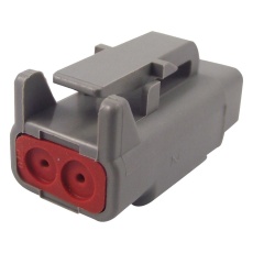 【DTM06-2S】PLUG HOUSING 2POS PA GF GREY