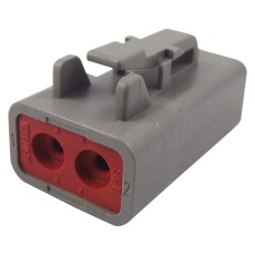 【DTP06-2S】PLUG HOUSING 2POS PA GF GREY