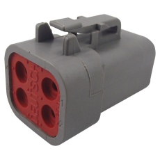 【DTP06-4S】PLUG HOUSING 4POS PA GF GREY