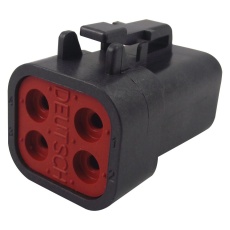 【DTP06-4S-E004】PLUG HOUSING 4POS PA GF BLACK