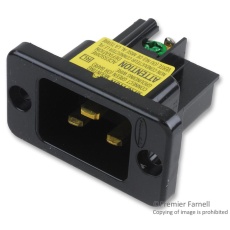 【H320B】IEC CONNECTOR 20A 250VAC PA BLACK