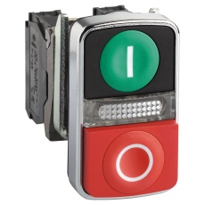 【XB4BW73731B5】ILLUM INDUSTRIAL PB SW 6A/120V GRN/RED