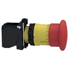 【XB5AT842】EMERGENCY STOP SWITCH SPST-NC 120VAC