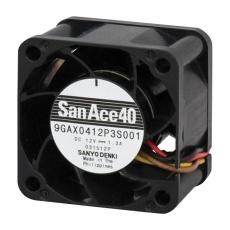 【9GAX0412P3S001】AXIAL FAN 40MM 12VDC 31.8CFM 64DBA
