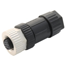 【M12A-12BFFA-SL7001】SENSOR CONNECTOR M12 RCPT 12POS