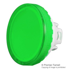 【84-7111.500】ROUND LENS W/ BEZEL GREEN PLASTIC