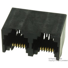 【43814-6621】RJ11 CONNECTOR JACK 6P6C 2PORT TH