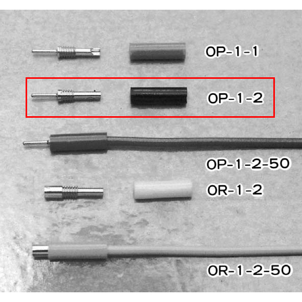 【OP-1-2 黒】超小型パネルチェック用端子 プラグ(圧着式)黒(10個入)